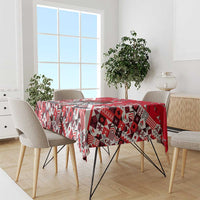 Canada Hockey Helmet Tablecloth Maple Leaf Pattern