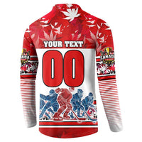 Personalized Canada Elite Hockey Button Sweatshirt Champions Spirit