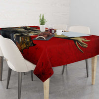 Canada Moose Tablecloth Canadian Flag Maple Leaf Vintage