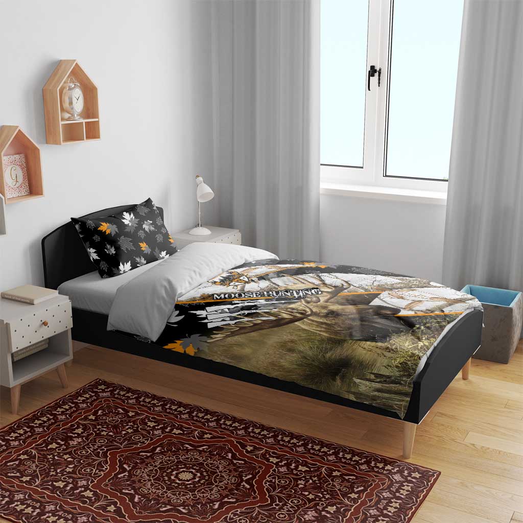 Moose Hunting Bedding Set Autumn Wilderness Adventure Camo