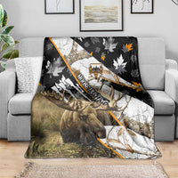 Moose Hunting Blanket Autumn Wilderness Adventure Camo