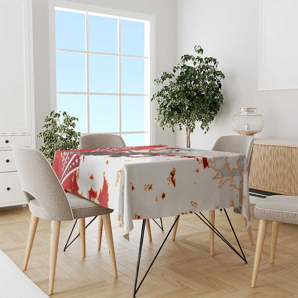 Moose Hunting Tablecloth Canada Maple Leaf