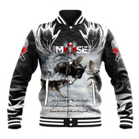 The Wolves Hunting Moose Baseball Jacket