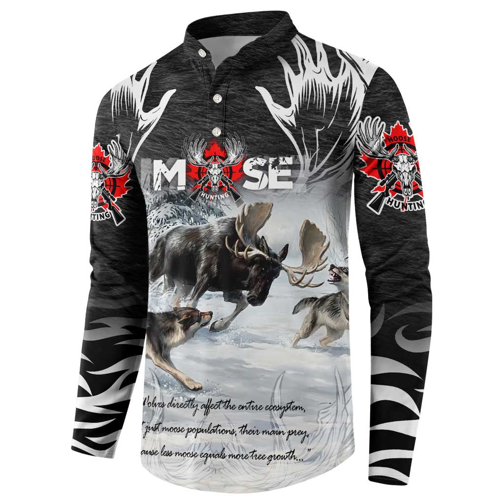 The Wolves Hunting Moose Button Sweatshirt