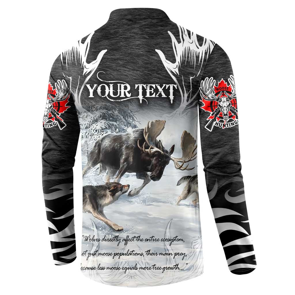 The Wolves Hunting Moose Button Sweatshirt