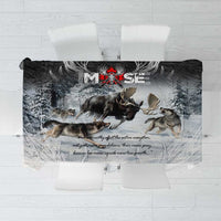 The Wolves Hunting Moose Tablecloth