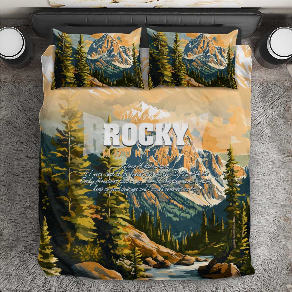 The Beauty of Rocky Mountains Bedding Set