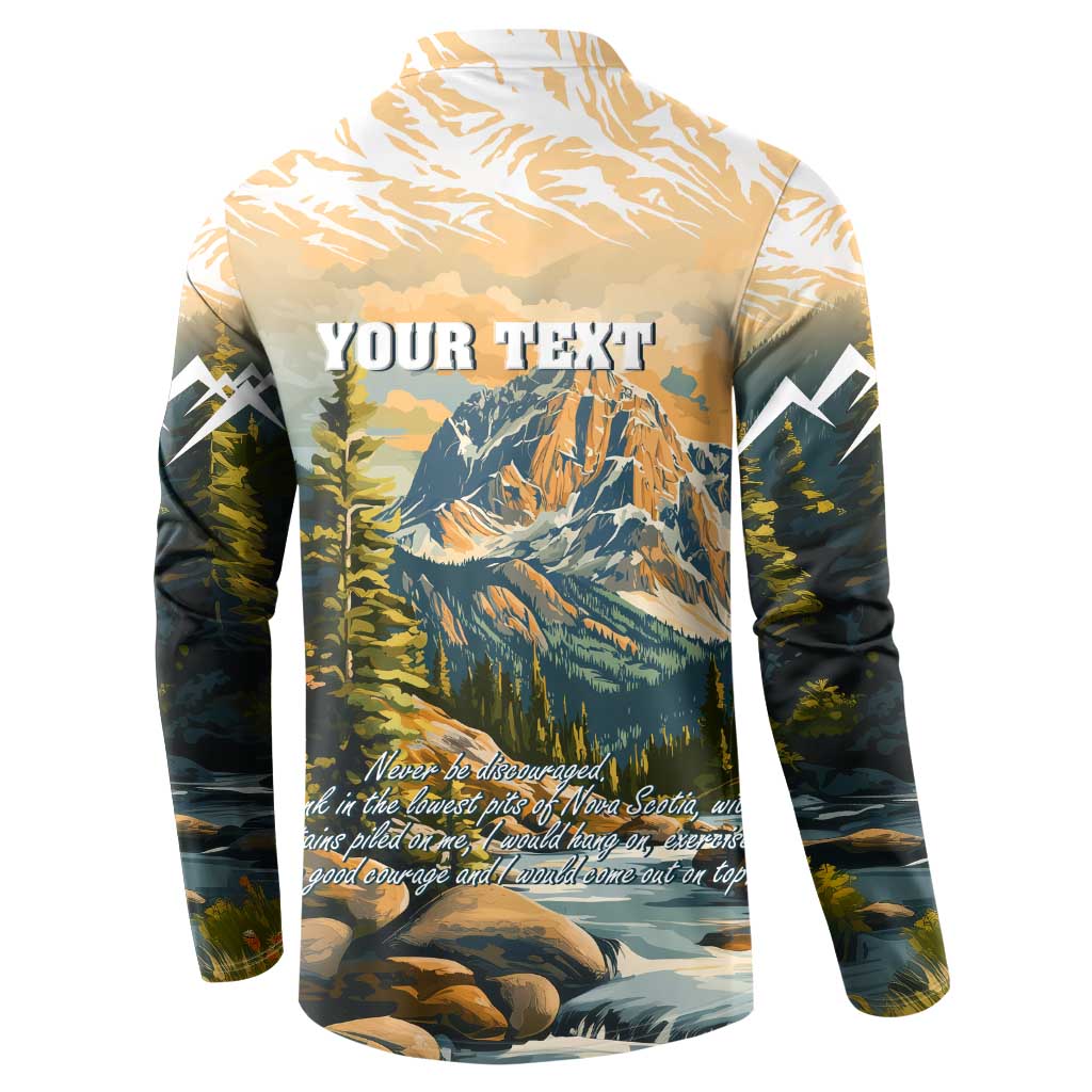 The Beauty of Rocky Mountains Button Sweatshirt