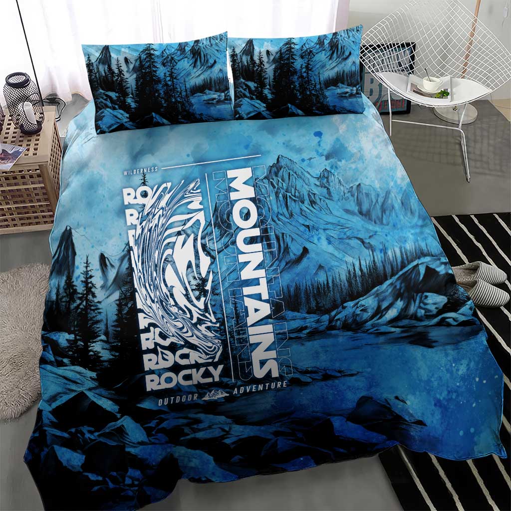 Rocky Mountains Bedding Set Outdoor Adventure