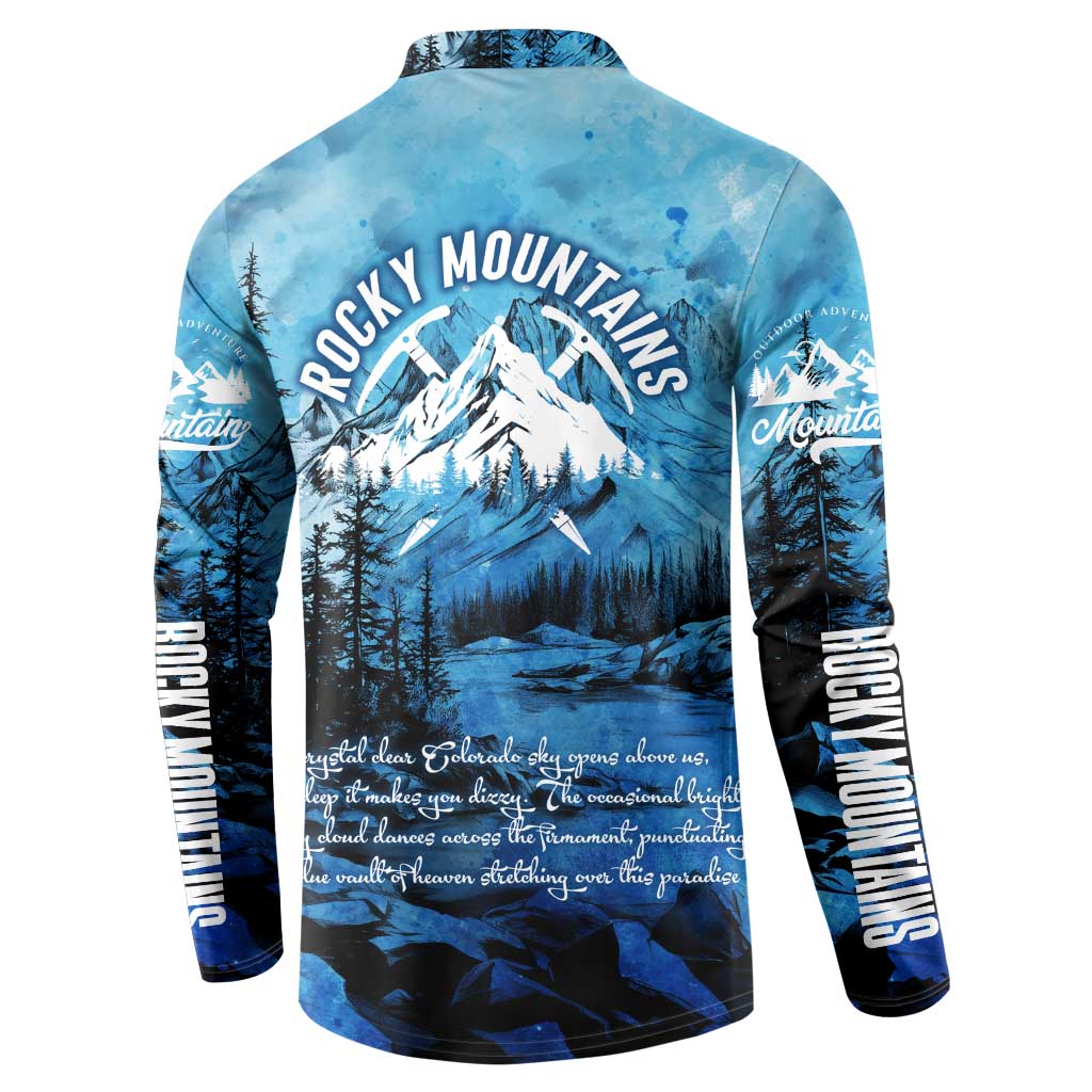 Rocky Mountains Button Sweatshirt Outdoor Adventure