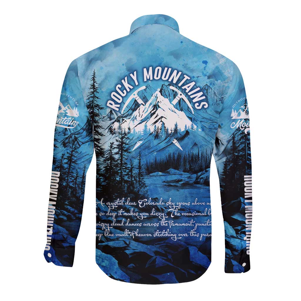Rocky Mountains Long Sleeve Button Shirt Outdoor Adventure