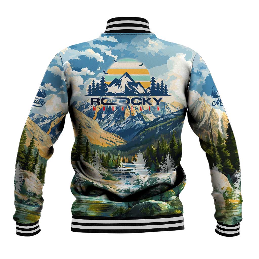 Wilderness of Rocky Mountains Baseball Jacket