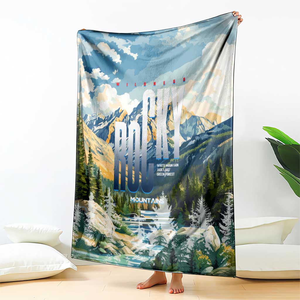 Wilderness of Rocky Mountains Blanket