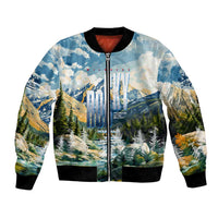 Wilderness of Rocky Mountains Bomber Jacket