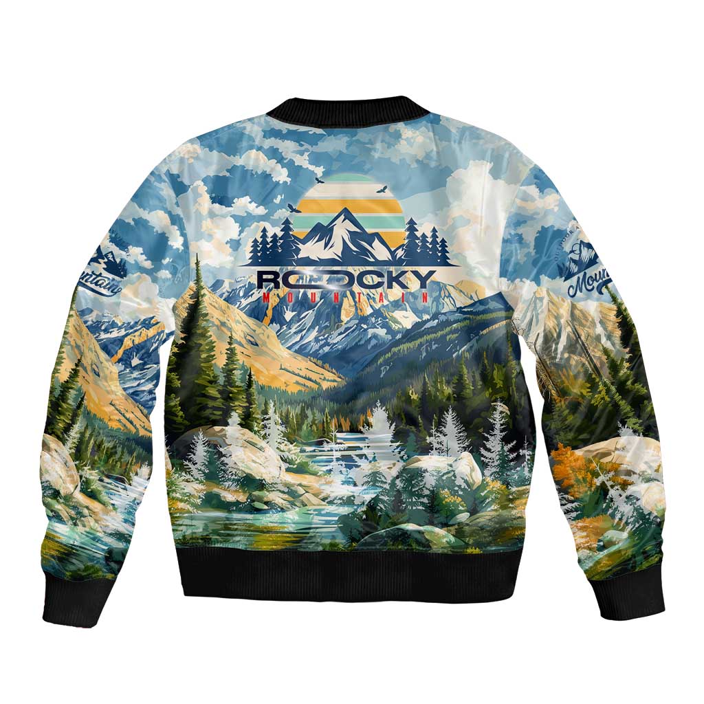 Wilderness of Rocky Mountains Bomber Jacket