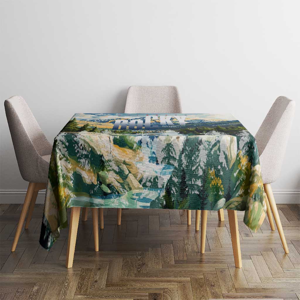 Wilderness of Rocky Mountains Tablecloth