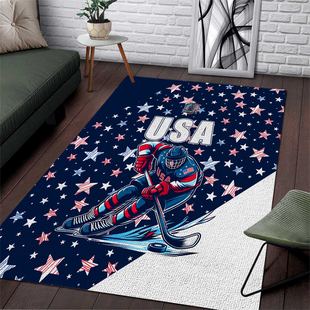 USA Hockey Area Rug Summer Paris 2024 - Wonder Print Shop