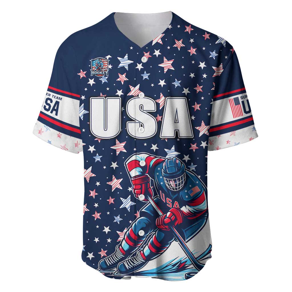 USA Hockey Baseball Jersey Summer Paris 2024 - Wonder Print Shop