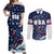 USA Hockey Couples Matching Off Shoulder Maxi Dress and Long Sleeve Button Shirt Summer Paris 2024 - Wonder Print Shop