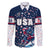 USA Hockey Family Matching Long Sleeve Bodycon Dress and Hawaiian Shirt Summer Paris 2024 - Wonder Print Shop