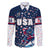 USA Hockey Family Matching Off The Shoulder Long Sleeve Dress and Hawaiian Shirt Summer Paris 2024 - Wonder Print Shop