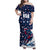 USA Hockey Family Matching Off Shoulder Maxi Dress and Hawaiian Shirt Summer Paris 2024 - Wonder Print Shop