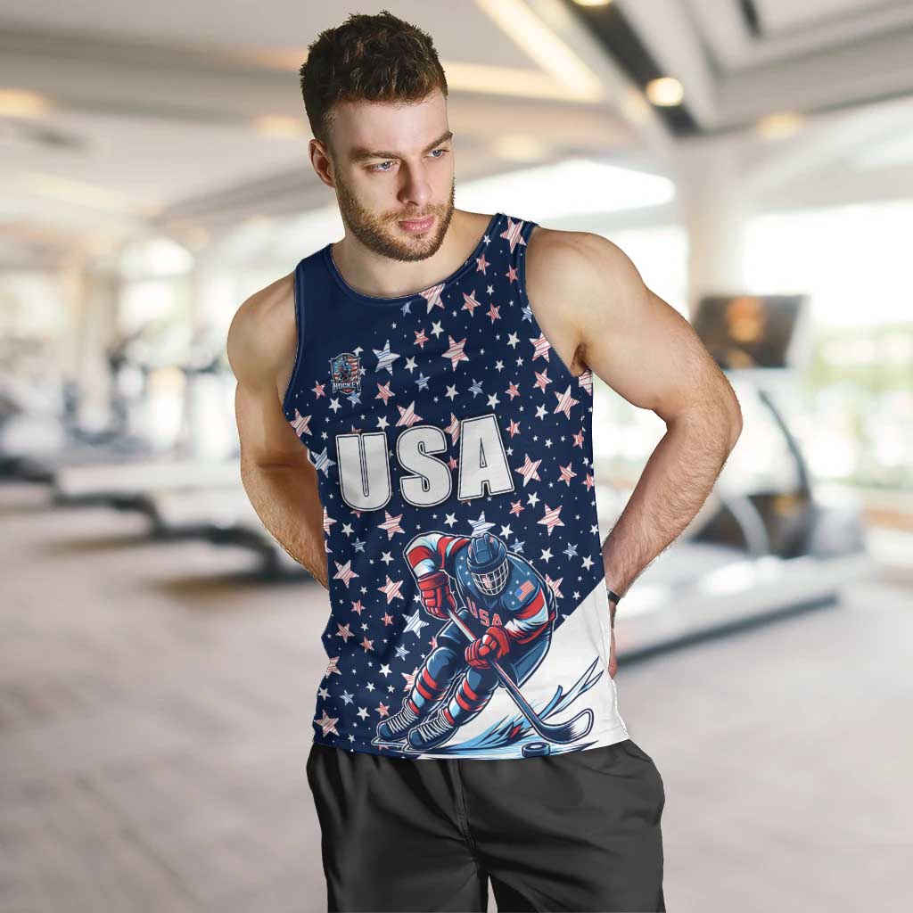 USA Hockey Men Tank Top Summer Paris 2024 - Wonder Print Shop