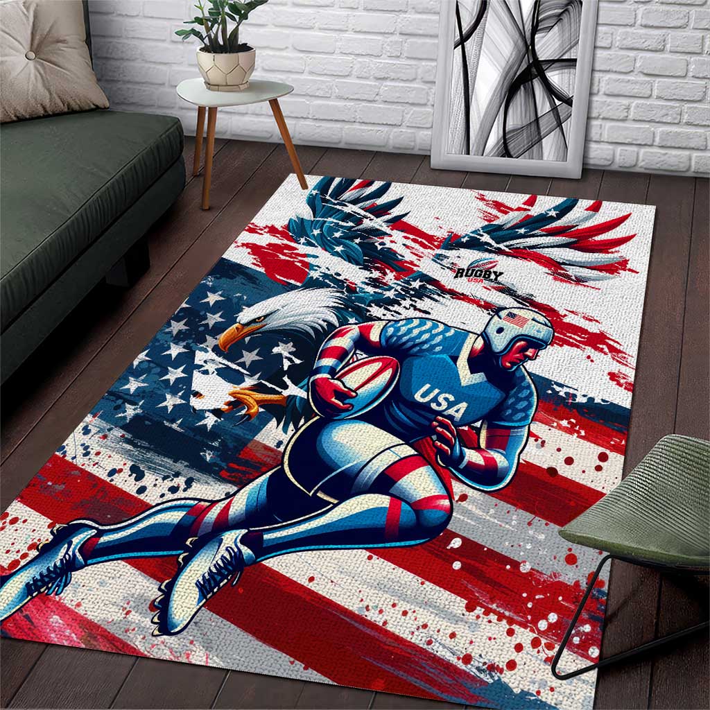 USA Rugby Area Rug Summer Paris 2024 - Wonder Print Shop