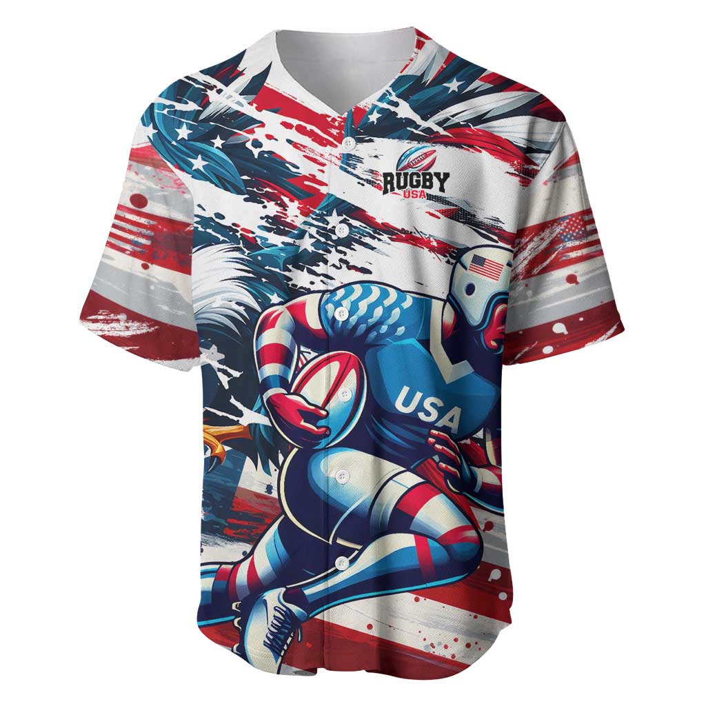 USA Rugby Baseball Jersey Summer Paris 2024 - Wonder Print Shop