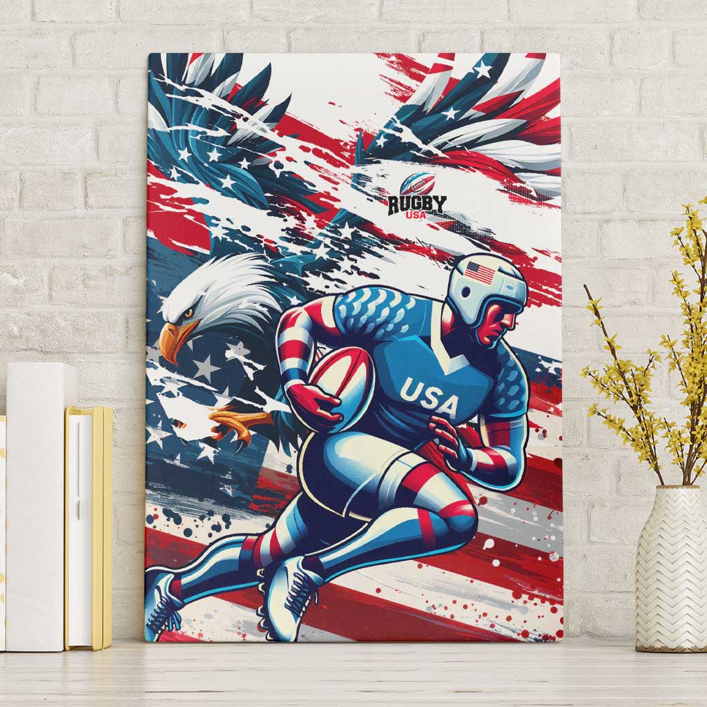 USA Rugby Canvas Wall Art Summer Paris 2024 - Wonder Print Shop