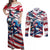 USA Rugby Couples Matching Off Shoulder Maxi Dress and Long Sleeve Button Shirt Summer Paris 2024 - Wonder Print Shop