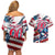 USA Rugby Couples Matching Off Shoulder Short Dress and Hawaiian Shirt Summer Paris 2024 - Wonder Print Shop