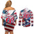 USA Rugby Couples Matching Off Shoulder Short Dress and Long Sleeve Button Shirt Summer Paris 2024 - Wonder Print Shop