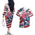 USA Rugby Couples Matching Off The Shoulder Long Sleeve Dress and Hawaiian Shirt Summer Paris 2024 - Wonder Print Shop