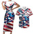 USA Rugby Couples Matching Short Sleeve Bodycon Dress and Hawaiian Shirt Summer Paris 2024 - Wonder Print Shop