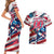 USA Rugby Couples Matching Short Sleeve Bodycon Dress and Hawaiian Shirt Summer Paris 2024 - Wonder Print Shop