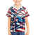 USA Rugby Family Matching Off Shoulder Short Dress and Hawaiian Shirt Summer Paris 2024 - Wonder Print Shop