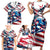 USA Rugby Family Matching Short Sleeve Bodycon Dress and Hawaiian Shirt Summer Paris 2024 - Wonder Print Shop