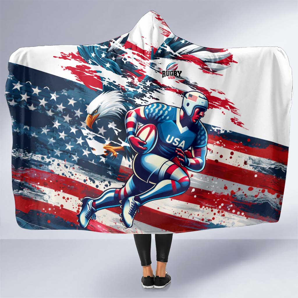 USA Rugby Hooded Blanket Summer Paris 2024