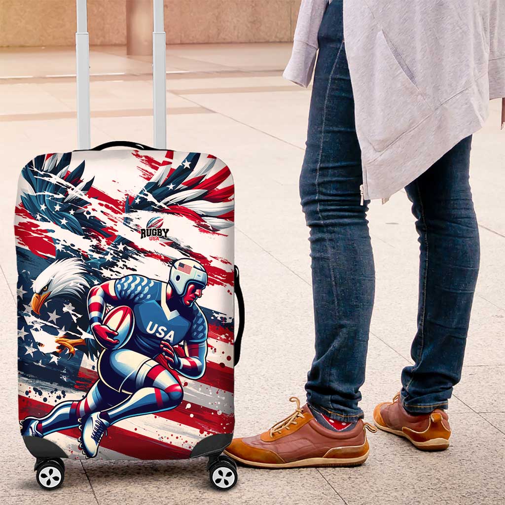 USA Rugby Luggage Cover Summer Paris 2024 - Wonder Print Shop