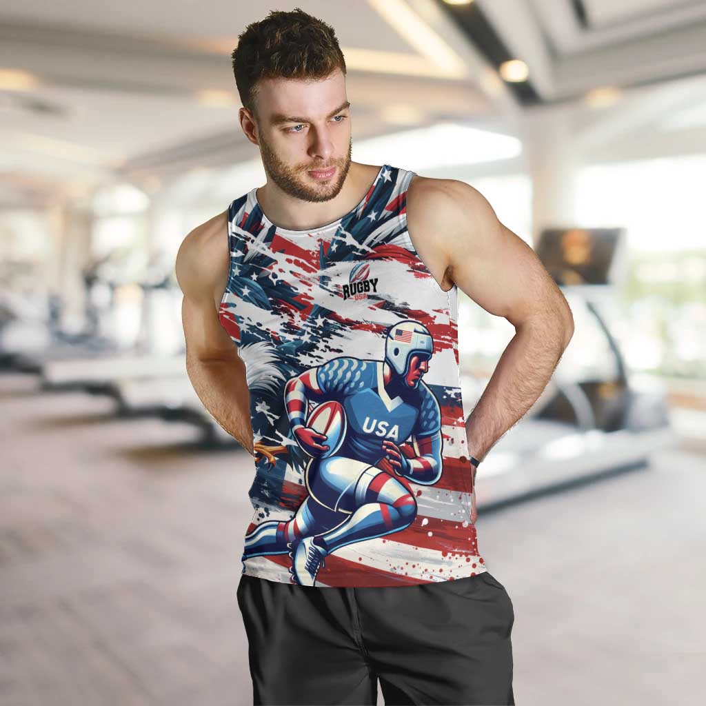 USA Rugby Men Tank Top Summer Paris 2024 - Wonder Print Shop