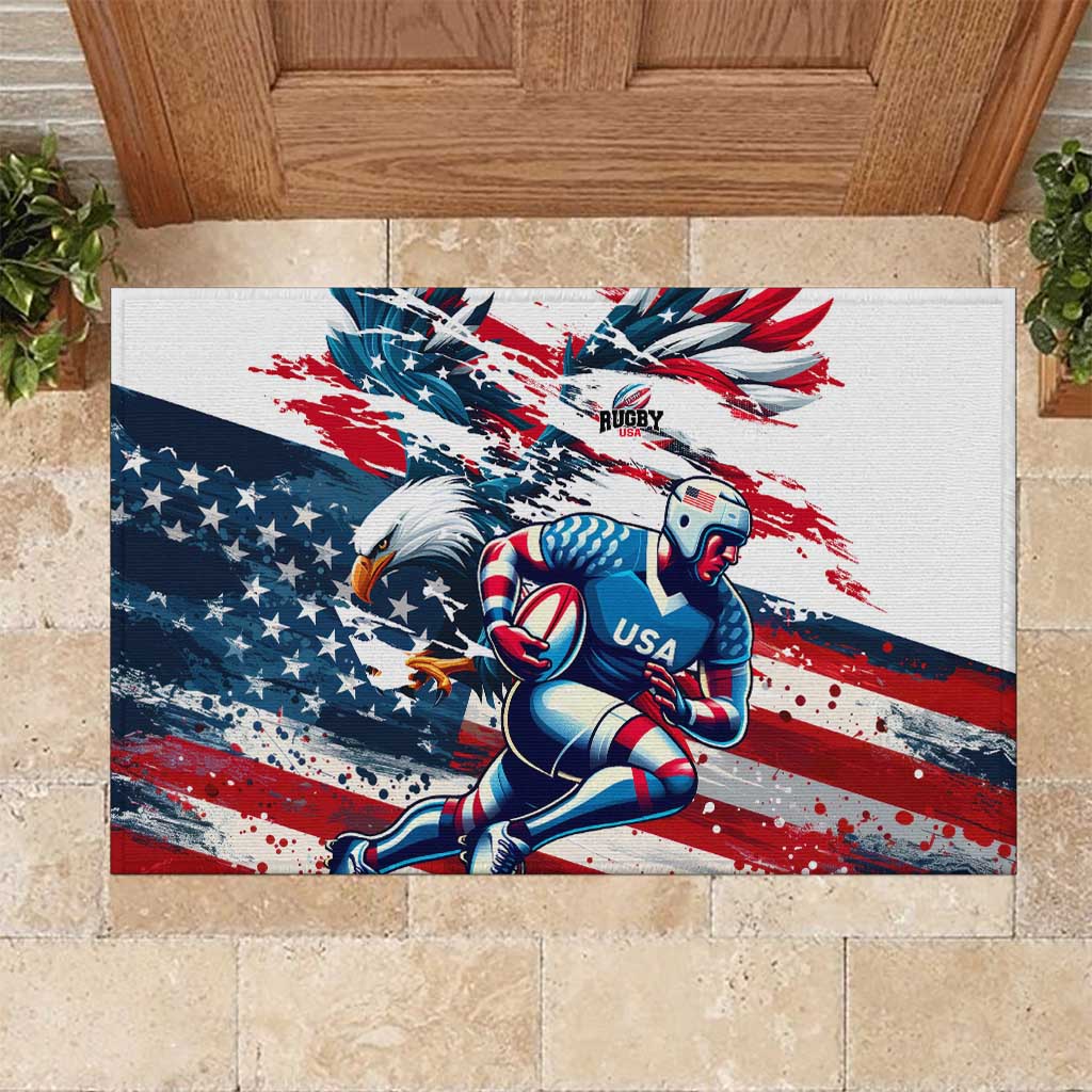 USA Rugby Rubber Doormat Summer Paris 2024