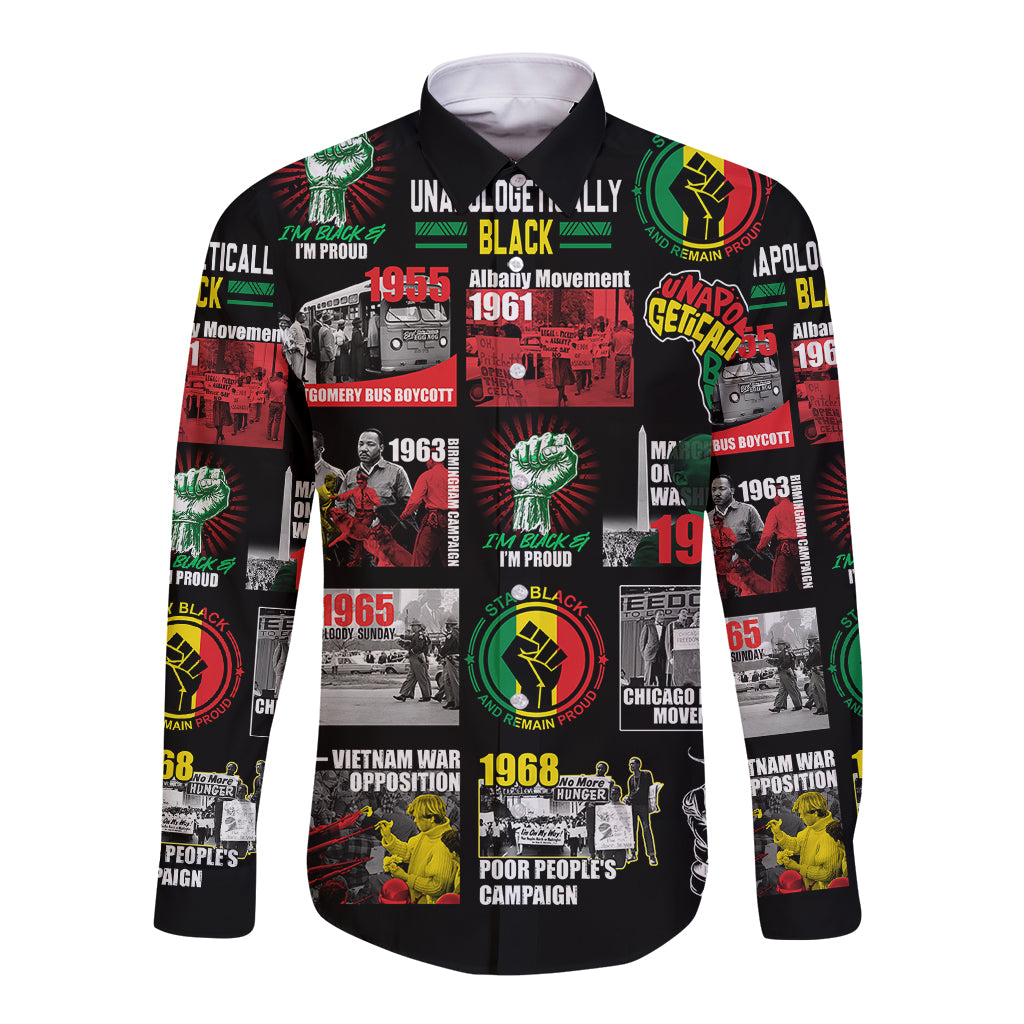 civil-rights-movement-long-sleeve-button-shirt-poster-art-black-pride