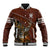 Deer Hunting Baseball Jacket In The Forest Brown - Wonder Print Shop