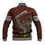 Deer Hunting Baseball Jacket In The Forest Brown - Wonder Print Shop