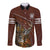 Deer Hunting Long Sleeve Button Shirt In The Forest Brown - Wonder Print Shop