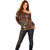 Deer Hunting Off Shoulder Sweater In The Forest Brown - Wonder Print Shop