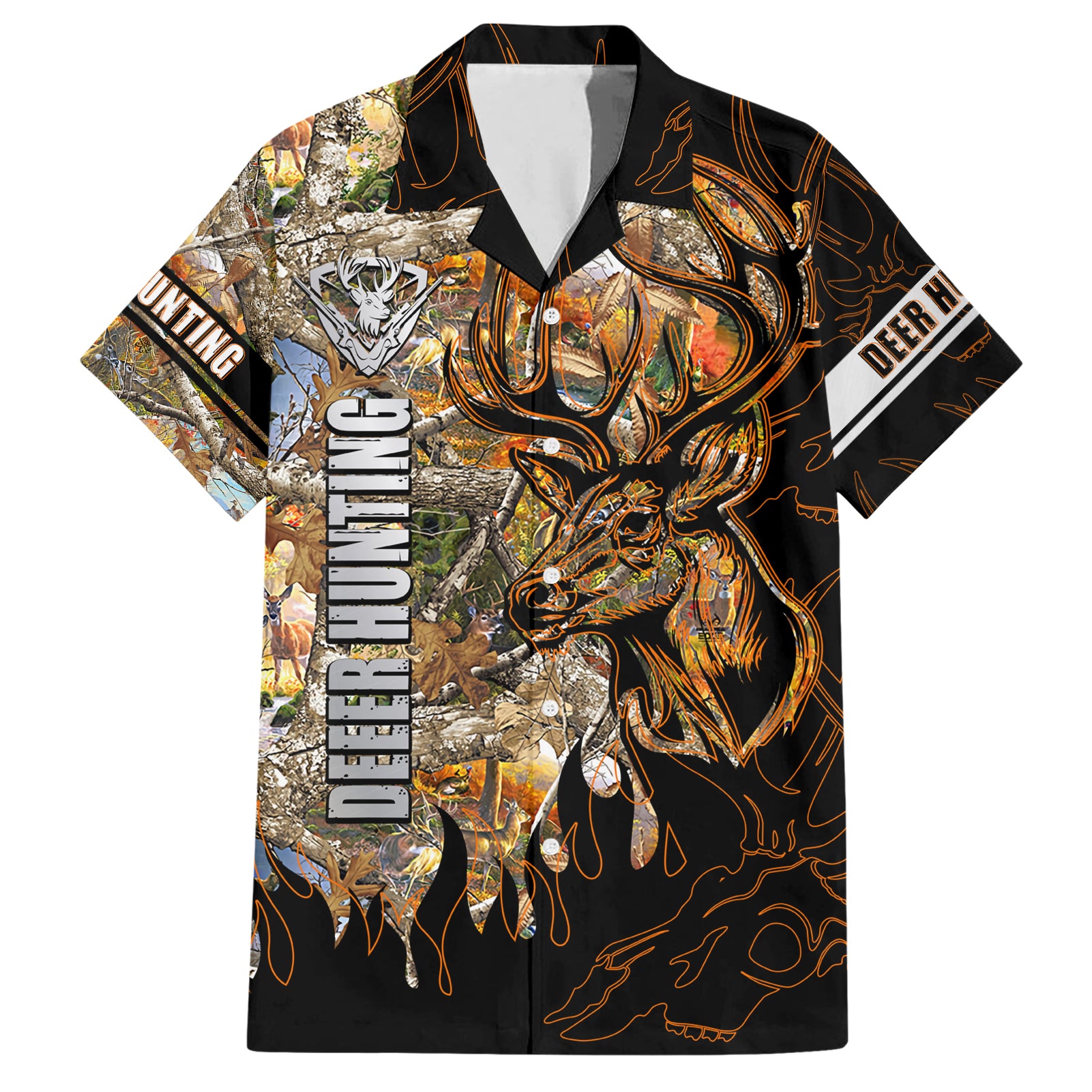 Deer Hunting Hawaiian Shirt Autumn Forest - Wonder Print Shop