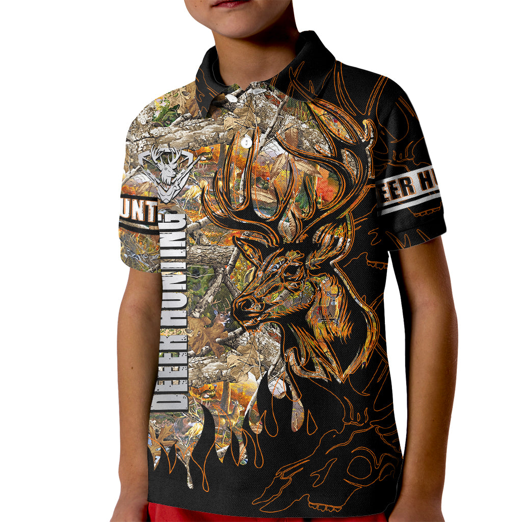 Deer Hunting Kid Polo Shirt Autumn Forest - Wonder Print Shop