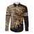 Deer Hunting Long Sleeve Button Shirt Autumn Forest - Wonder Print Shop